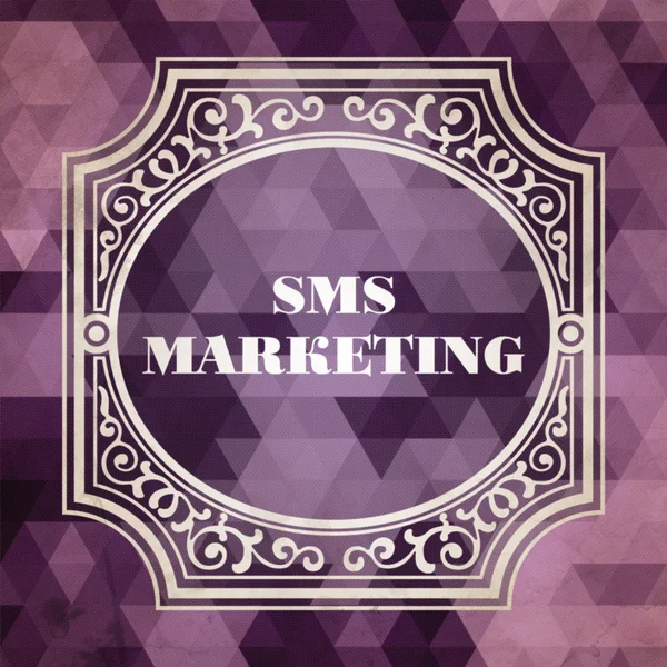 SMS marketing koncepció. Vintage design. — Stock Fotó