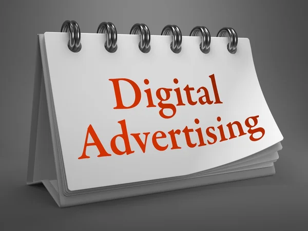 Digital Advertising on a Desktop Calendar. — Stock Photo, Image