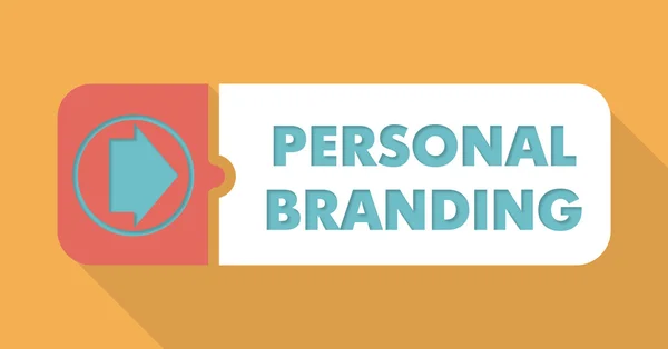 Personal Branding on Orange in Flat Design. — Stock Photo, Image