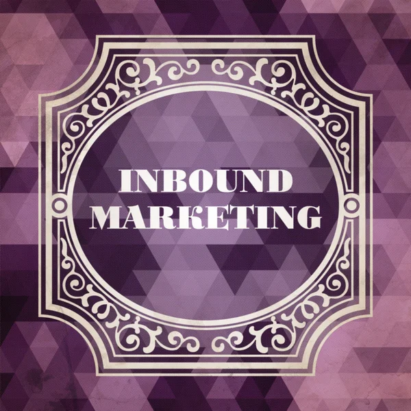 Concepto de Inbound Marketing. Diseño Vintage púrpura . — Foto de Stock