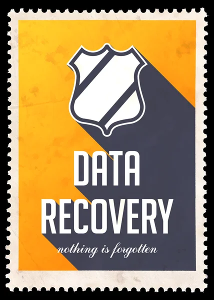 Data Recovery on Yellow in Flat Design. — Stock Photo, Image