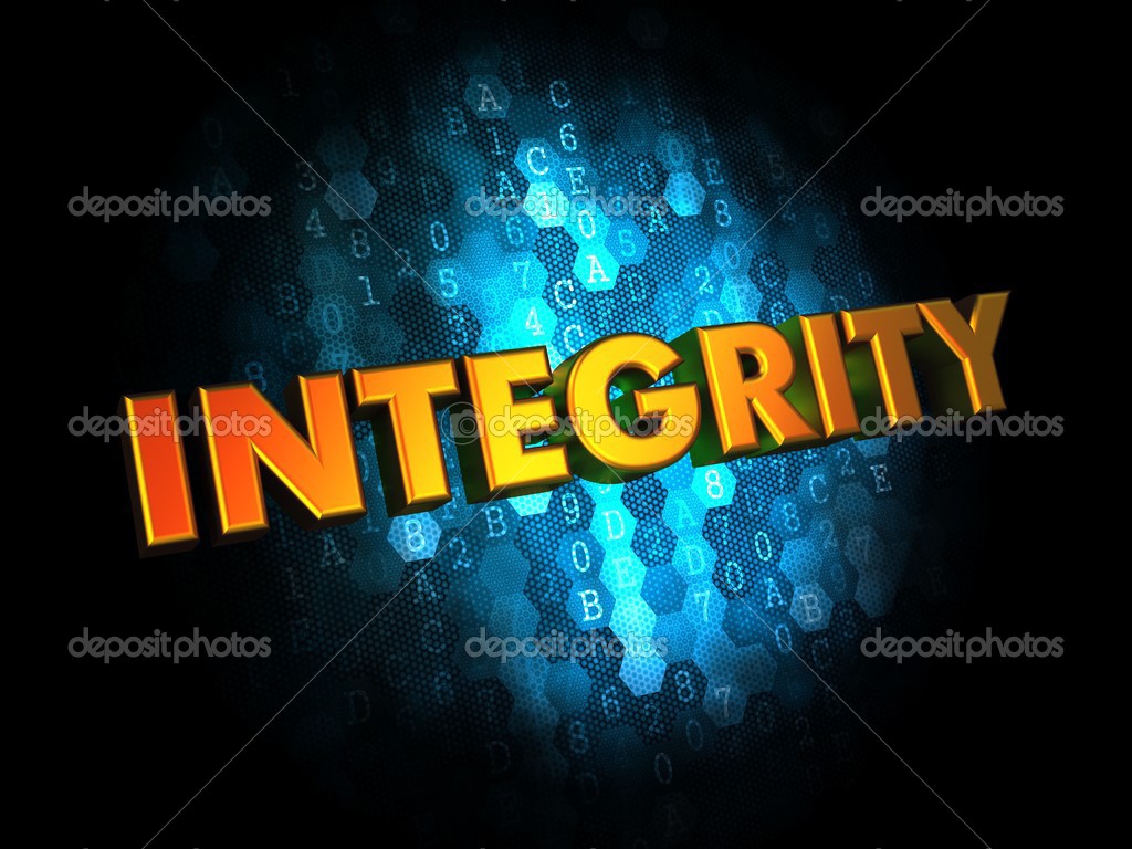 Integrity wallpaper | Integrity Concept on Digital Background. — Stock