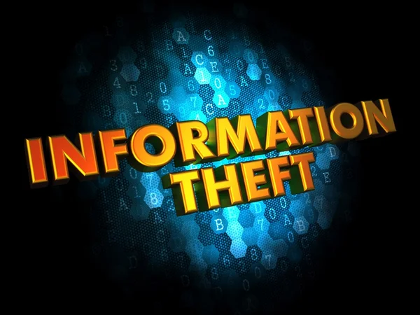 Information Theft - Gold 3D Words. — Stock Photo, Image