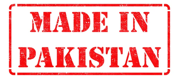 Made in Pakistan - iscrizione su timbro di gomma rosso . — Foto Stock