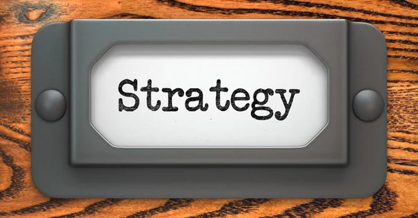 Strategi koncept på Etiketthållare. — Stockfoto