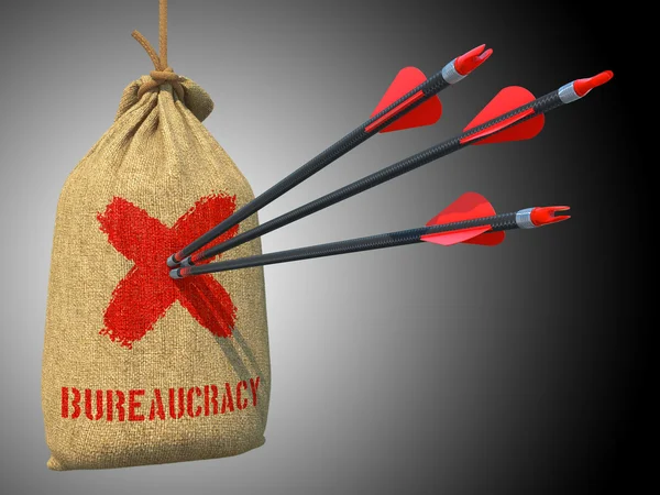 Bureaucracy - Arrows Hit in Red Mark Target. — Stock Photo, Image