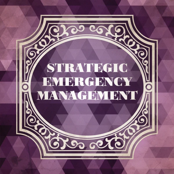 Concetto strategico di gestione delle emergenze. Design vintage . — Foto Stock