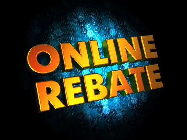 Online Rebate - Gold 3D Words. — Stock Photo, Image