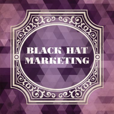BlackHat Marketing Concept. Purple Vintage design. clipart