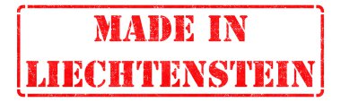 Liechtenstein - kırmızı lastik damga üzerinde yazıt yaptı.