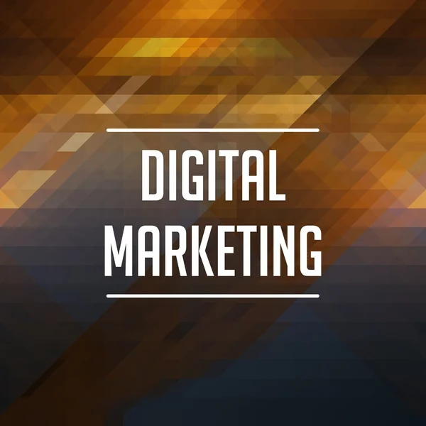 Digital Marketing Concept. Progettazione etichetta retrò . — Foto Stock