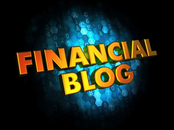 Blog financier- Gold 3D Words . — Photo