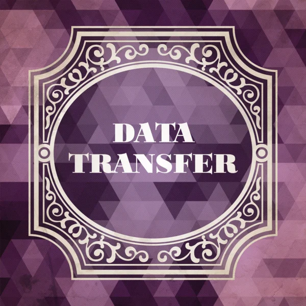 Concepto de transferencia de datos. Diseño Vintage púrpura . — Foto de Stock