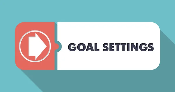 Goal Settings on Blue in Flat Design. — Stock Photo, Image