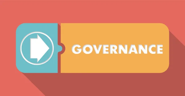 Governance op scarlet in platte ontwerp. — Stockfoto