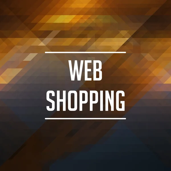 Web Shopping Concept. Retro Label Design. — Stock Photo, Image