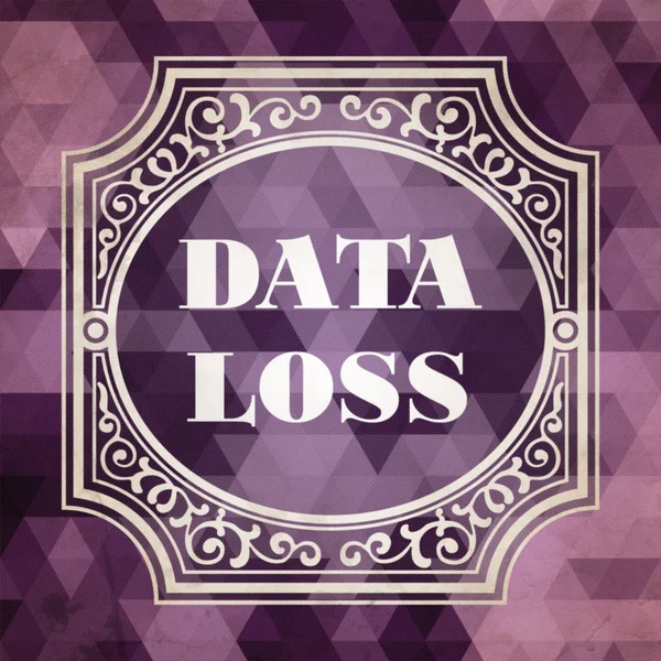 Data förlust koncept. lila vintage design. — Stockfoto