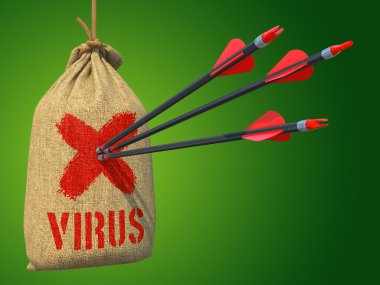 virüs - okları kırmızı işaret hedefi vurdu..