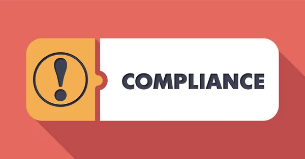 Compliance on Scarlet in Flat Design. — Stock Photo, Image
