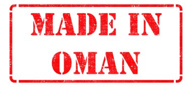 Umman - kırmızı lastik damga üzerinde yazıt yaptı.