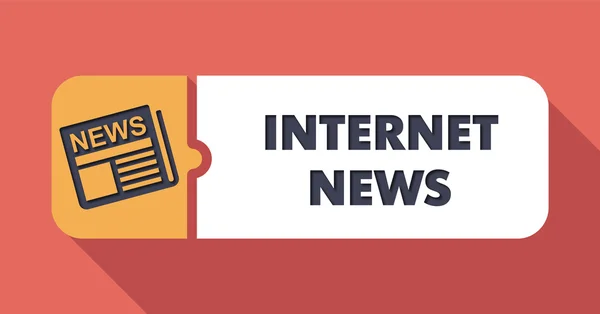 Internet News on Scarlet in Flat Design. — Stock Photo, Image