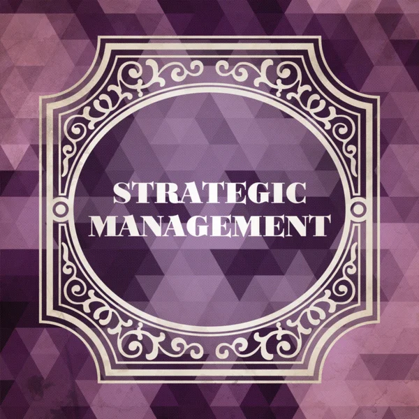 Strategic Management Concept. Vintage design. — Stock Photo, Image