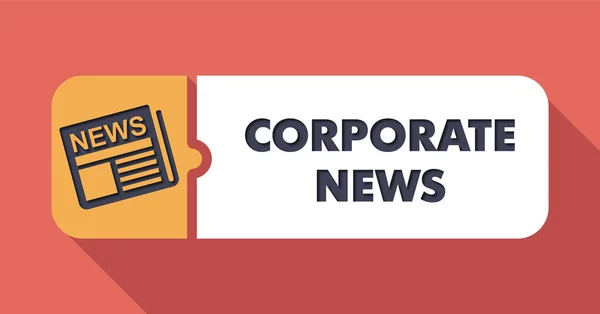 Corporate News on Scarlet in Flat Design. — Stock Photo, Image