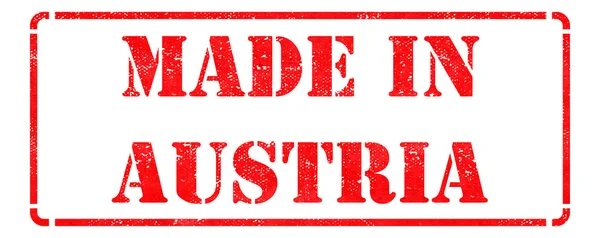 Made in Austria - Red Rubber Stamp. — Stock Photo, Image