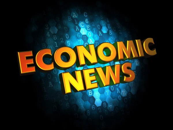 Notícias econômicas - Ouro 3D Palavras . — Fotografia de Stock
