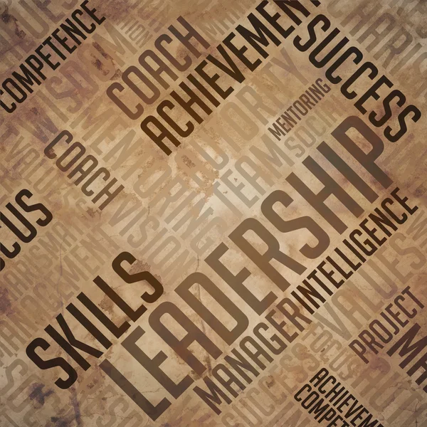 Leadership Background - Grunge Wordcloud Konzept. — Stockfoto