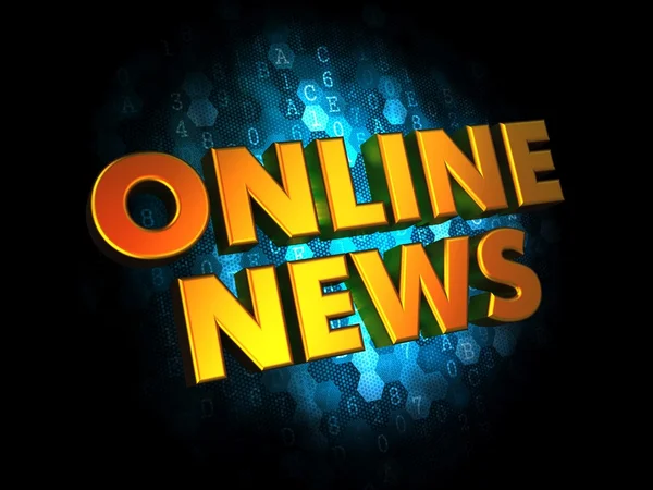 Online News - Gold 3D Words. — Stock Photo, Image