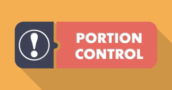 Concetto di controllo porzioni in design piatto . — Foto Stock