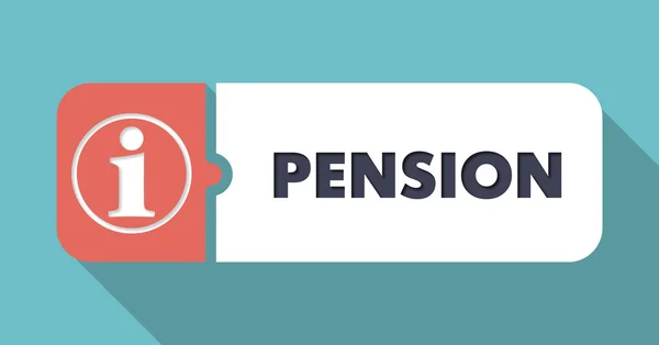 Pension koncept i platt design. — Stockfoto