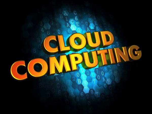 Computación en nube sobre fondo digital . —  Fotos de Stock