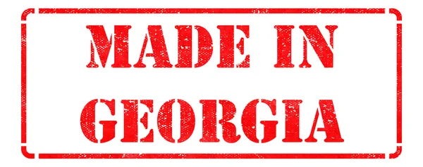 Hecho en Georgia con sello de goma roja . —  Fotos de Stock