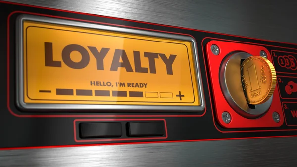 Loyalty on Display of Vending Machine. — Stock Photo, Image