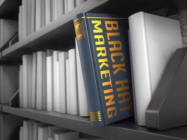 Black Hat Marketing - Title of Book. — Stock Photo, Image