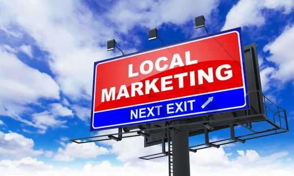 Marketing locale su Red Billboard . — Foto Stock