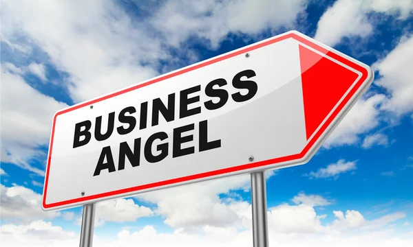Business Angel on Red Road Sign. — Stock Photo, Image