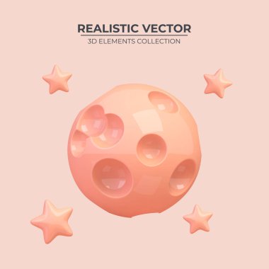 Soyut ay ya da yıldızlı göktaşı.