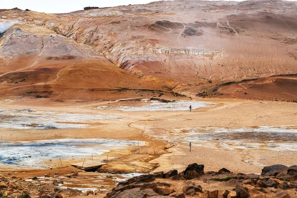 Natürliche Landschaft Des Geothermischen Namafjall Gebiets Der Nähe Des Myvatn Stockbild