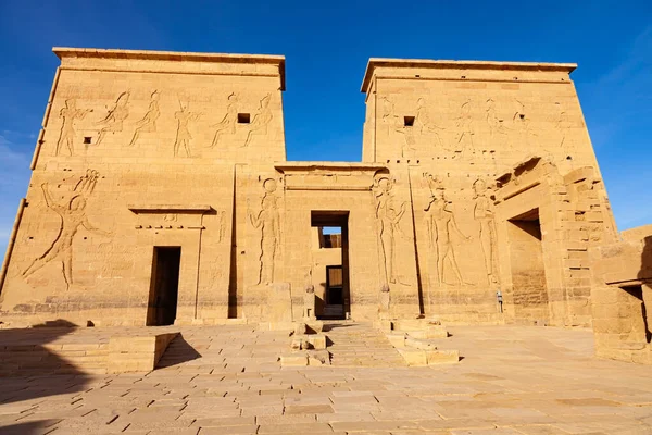Świątynia Izydy Wyspie Agilkia Asuan Górny Egipt Świątynia Została Zbudowana Obrazek Stockowy