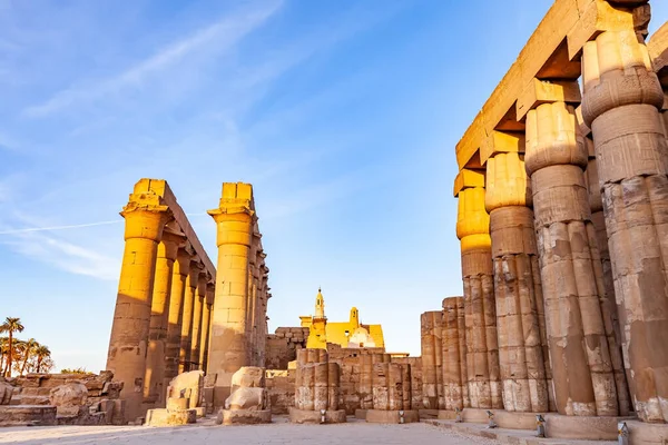 Zicht Grand Colonnade Luxor Tempel Complex Ingang Van Tempel Van — Stockfoto