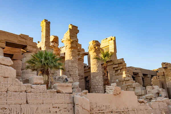 Utsikt Över Ruinerna Stora Hypostyle Hall Karnak Temple Complex Luxor — Stockfoto