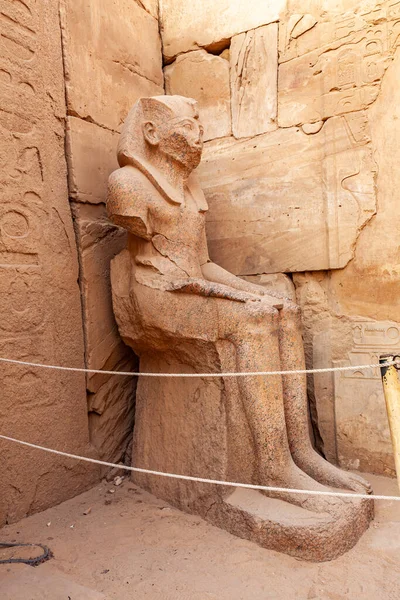 Staty Sittande Farao Thutmose Iii Festival Hall Thutmose Iii Templet — Stockfoto