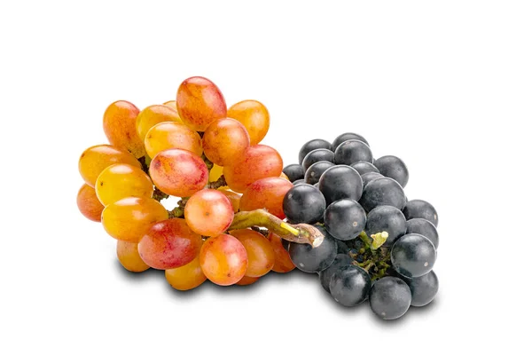 Ett Gäng Mogna Crimson Seedless Röda Druvor Och Svarta Druvor — Stockfoto