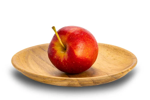 Seitenansicht Von Einzelnen Frischen Reifen Knusprigen Snack Größe Mini Apfel — Stockfoto
