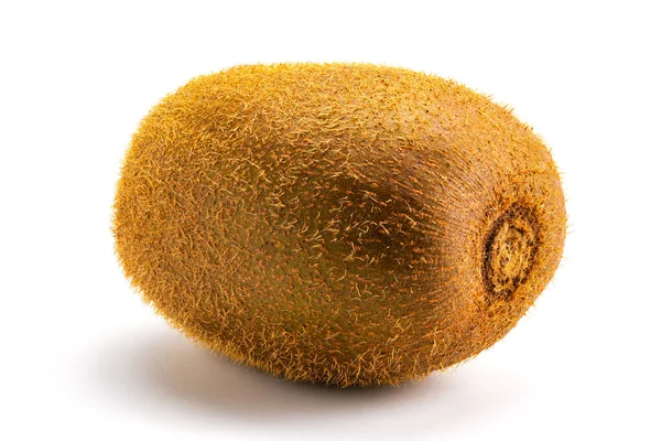 Jedno Čerstvé Zralé Sladké Lahodné Kiwi Ovoce Izolované Bílém Pozadí — Stock fotografie