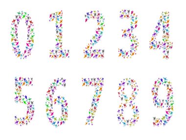 Kağıt kuş zanaat 0 yazı tipi sayısı