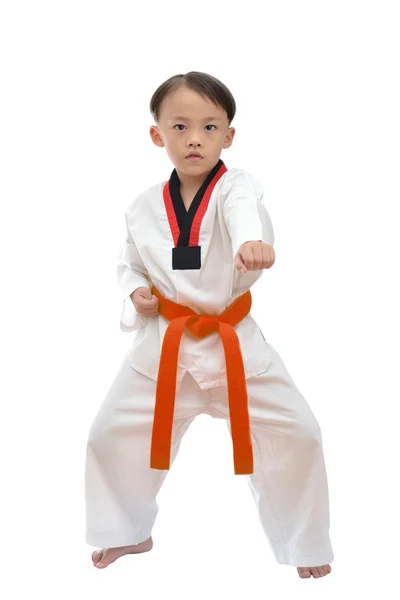 Taekwondo pojke — Stockfoto